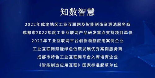 深耕數(shù)字內(nèi)容，賦能智能升級(jí) 知數(shù)智慧入選2022成渝地區(qū)工業(yè)互聯(lián)網(wǎng)及智能制造資源池服務(wù)商名單